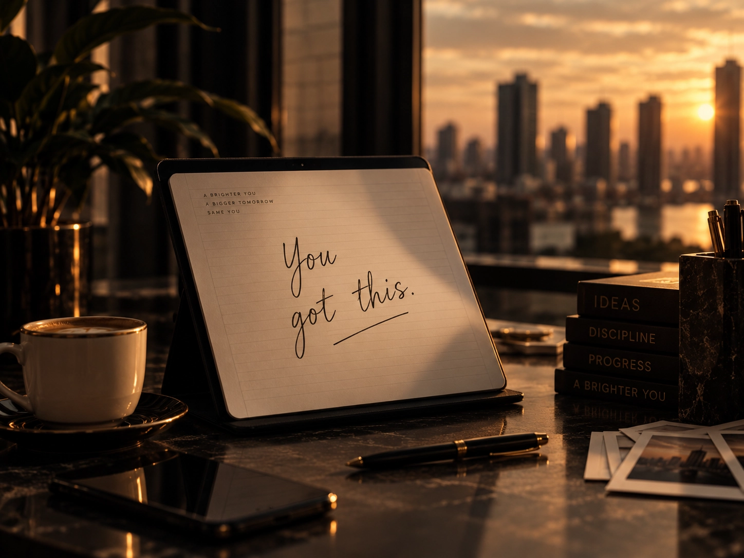 Premium notebook and planning desk